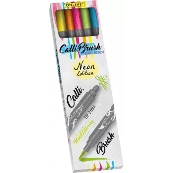 ONLINE USV 5 ONLINE Calli.Brush Double Neon Brush-Pens Assorted Colours (19078)