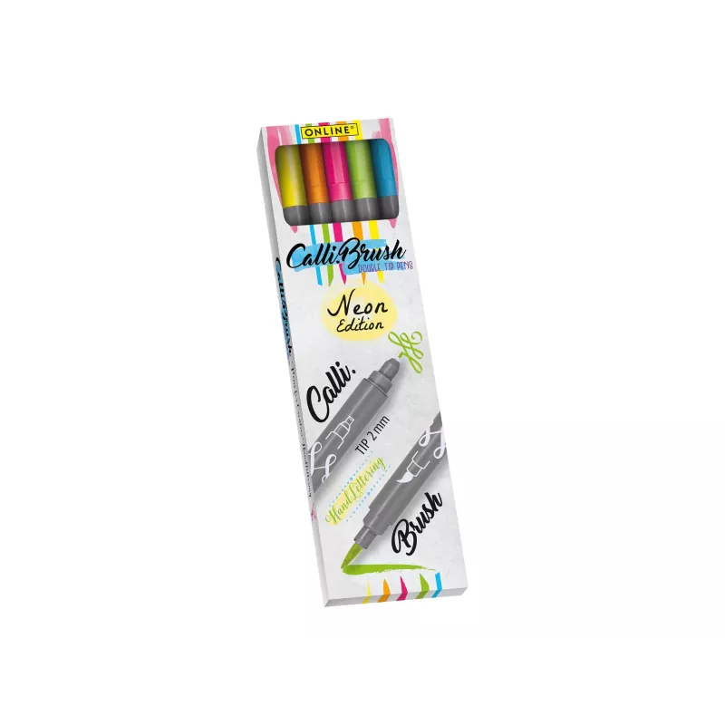 ONLINE USV 5 ONLINE Calli.Brush Double Neon Brush-Pens Assorted Colours (19078)