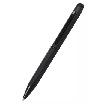 ONLINE SCHREIBGERÄTE Hexagon Stylus tušinukas, juodas korpusas, mėlynas rašalas, talpusis ekrano imtuvas, sukimosi mechanizmas, vidutinė linija 21035/3D