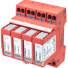 DEHN DEHNguard MP TT 275 FM Type 2 viršįtampių ribotuvas, 4 polių, 275 V AC, DIN bėgelio montavimas, su nuotolinio signalizavimo kontaktu 942315