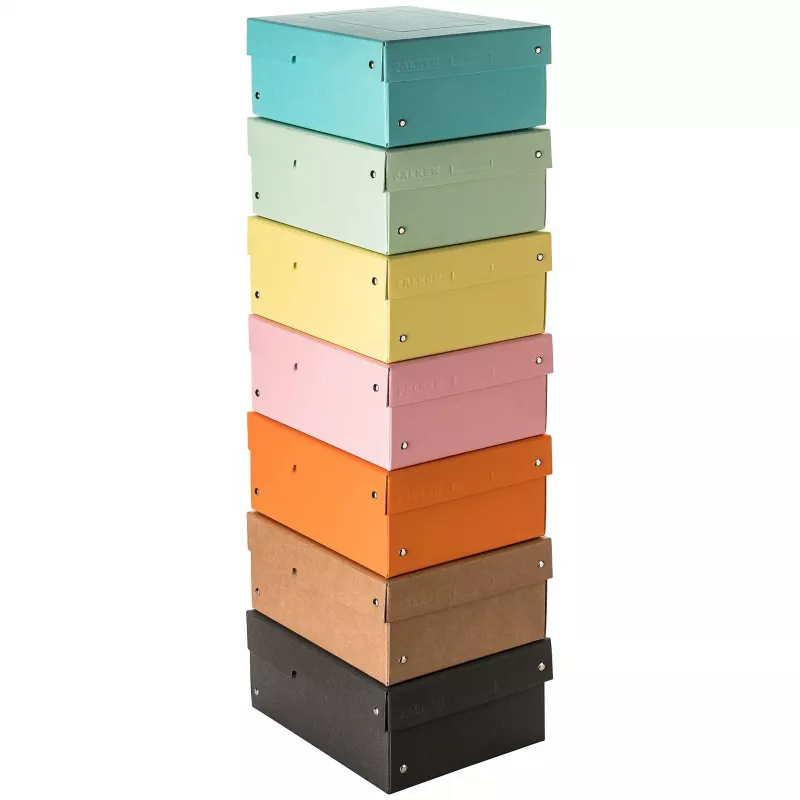 FALKEN PURE dokumentų laikymo dėžė 1250 lapų, pastelinių spalvų rinkinys, 5 vnt., 18x25x10 cm, 22001968000F