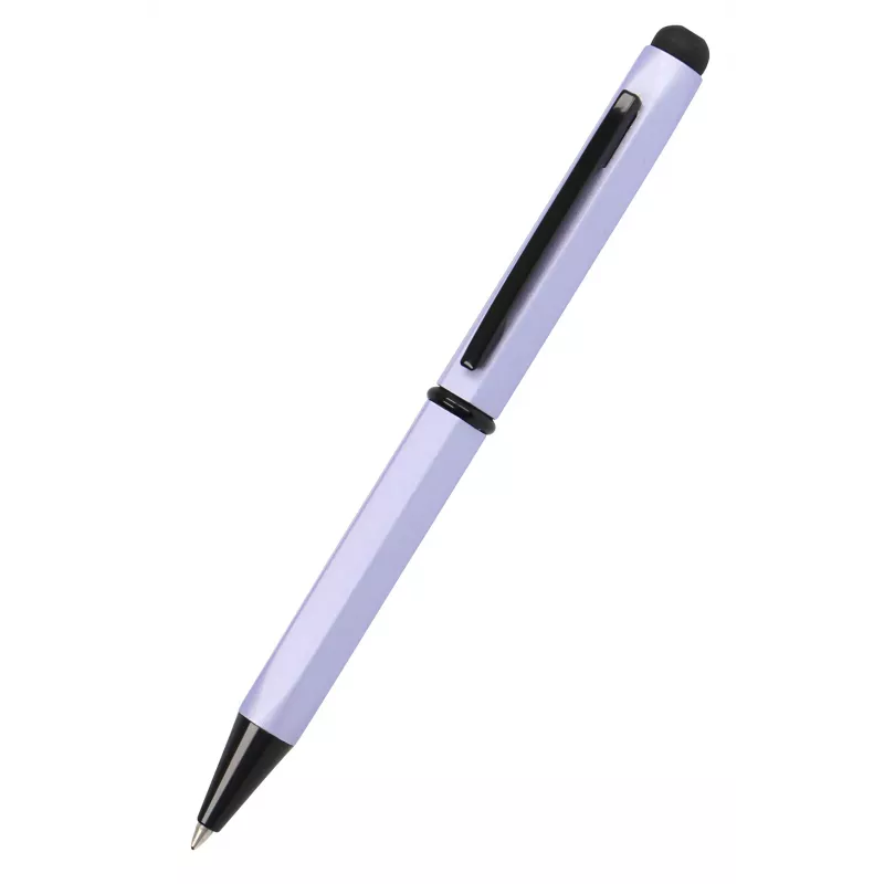ONLINE Schreibgeräte Hexagon Stylus tušinukas, violetinės spalvos, su mėlynu rašalu ir integruotu liečiamuoju antgaliu 21033/3D