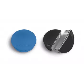 MAGNETOPLAN HOLTZ Discofix apvalus magnetas Standard, tamsiai mėlynas, pilnojo šerdies feritas, 0,7 kg laikymo jėga, 10 vienetų (1664214)