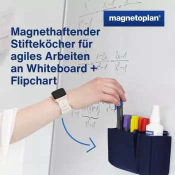 magnetoplan magnetoTray small 1227614 rašiklių laikiklis, mėlynas
