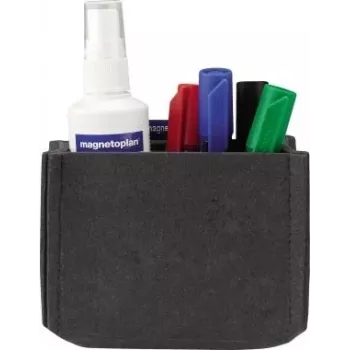 magnetoplan magnetoTray vidutinio dydžio pilkas veltinio rašiklių laikiklis, magnetinis, pagamintas iš 100% perdirbtų PET butelių, 1227701