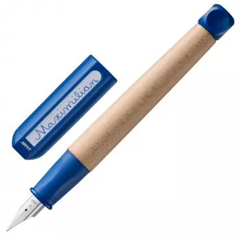 LAMY abc mėlyna plunksnakotis vaikams, kairiarankiams skirtas smaigas, ergonomiška rankena, klevo medienos korpusas 1216661