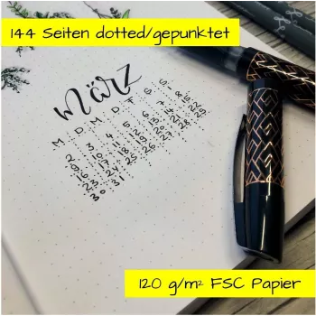 ONLINE Bullet Journal Spotlights Rose A5 taškinis tinklelis minkštu viršeliu margaspalvis 70042