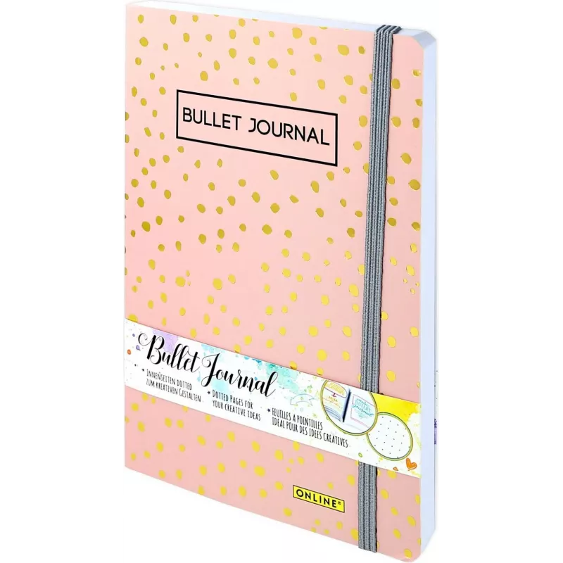 ONLINE Bullet Journal Spotlights Rose A5 taškinis tinklelis minkštu viršeliu margaspalvis 70042