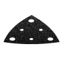 FEIN Delta šlifavimo lapeliai su „Hook-and-Loop“ tvirtinimu, perforuoti, grūdėtumas 80, 80 mm kampas, 50 vnt. pakelis 63717110015