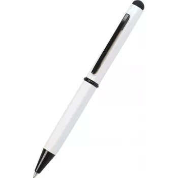 ONLINE SCHREIBGERÄTE Hexagon Stylus tušinukas su kapacityviniu stiliumi, baltas korpusas, mėlynas rašalas, sukimo mechanizmas, aliuminis, 1 vnt. (21031/3D)