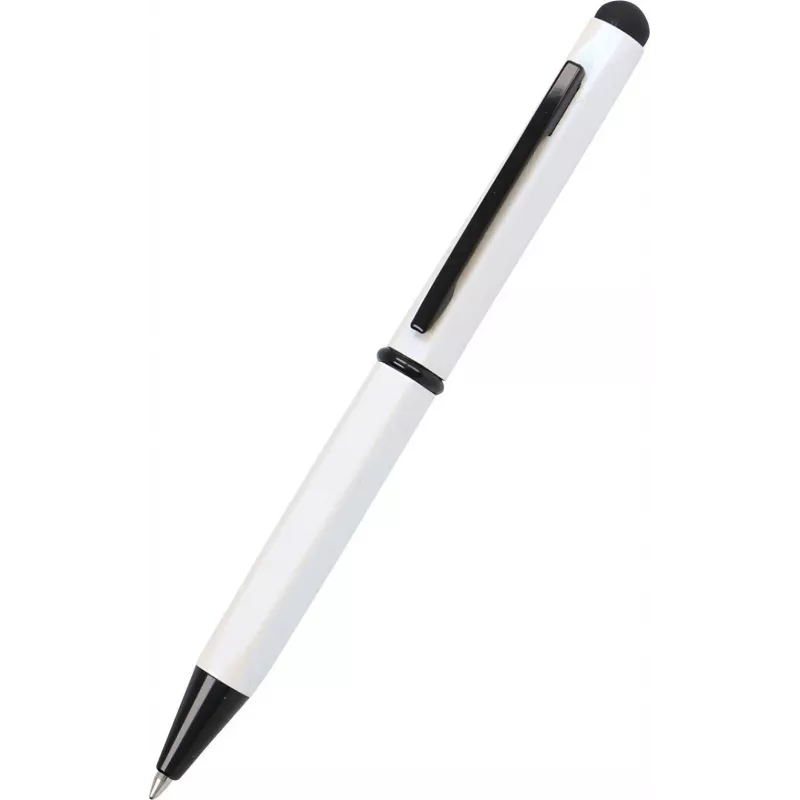 ONLINE SCHREIBGERÄTE Hexagon Stylus tušinukas su kapacityviniu stiliumi, baltas korpusas, mėlynas rašalas, sukimo mechanizmas, aliuminis, 1 vnt. (21031/3D)