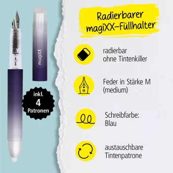 ONLINE magiXX Lavender fontaninis rašiklis, vidutinis (M) antgalis, violetinis 70198