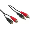 Good Connections 2x RCA male to 2x RCA female stereo audio extension cable, 1,5 m, black AS-2CV2
