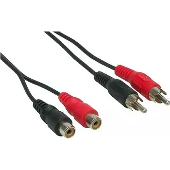 Good Connections 2x RCA male to 2x RCA female stereo audio extension cable, 1,5 m, black AS-2CV2