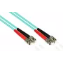 GoodConnections OM3 dvigubas daugiamodis optinis pataisos kabelis ST/ST 15m Aqua LSZH LW-815ST3