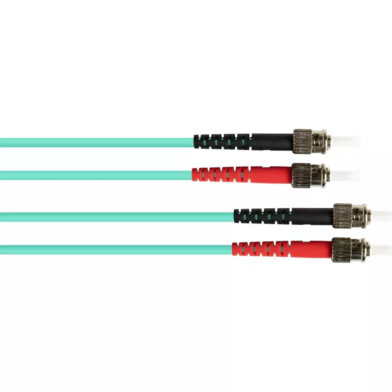 GoodConnections OM3 dvigubas daugiamodis optinis pataisos kabelis ST/ST 15m Aqua LSZH LW-815ST3