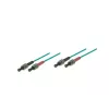 GoodConnections OM3 dvigubas daugiamodis optinis pataisos kabelis ST/ST 15m Aqua LSZH LW-815ST3