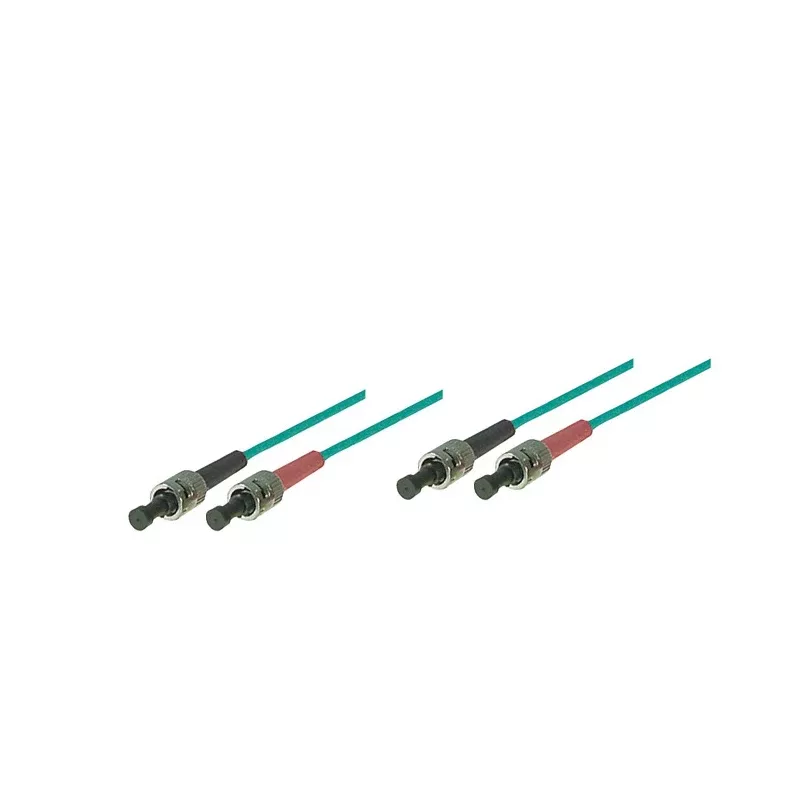 GoodConnections OM3 dvigubas daugiamodis optinis pataisos kabelis ST/ST 15m Aqua LSZH LW-815ST3