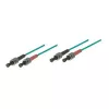 GoodConnections OM3 dvigubas daugiamodis optinis pataisos kabelis ST/ST 15m Aqua LSZH LW-815ST3