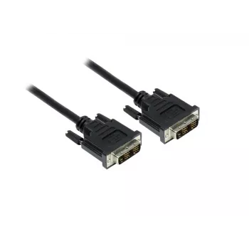 GoodConnections DVI-D Single Link kabelis 18+1 vyriškas-vyriškas, 1,8m, juodas, auksuoti kontaktai, dvigubas ekranavimas, HDCP, 1920x1200 4310-DD2