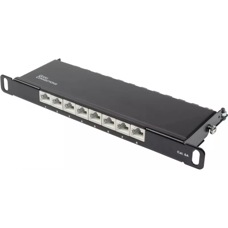 GoodConnections Alcasa GC-N0130 Cat6a ekranuotas RJ45 Keystone modulis - 10GbE, 22-26 AWG, juodas