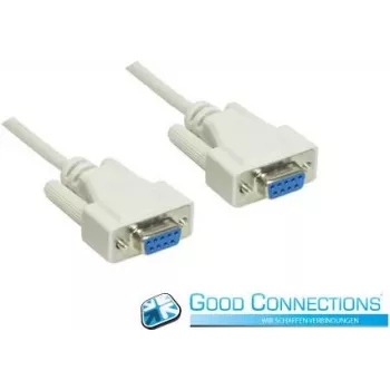 GoodConnections RS-232 serijinis kabelis DB9 moteriškas į DB9 moterišką 1:1, 1,8 m 4609-FF2