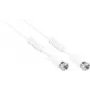 GoodConnections F-Type – F-Type koaksialinis kabelis su ferito šerdimi, 100% ekranuotas, 2,5 m, baltas (S-FP25W)