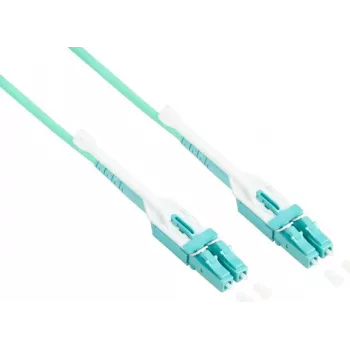 Good Connections OM3 dvigubas daugiamodis šviesolaidinis komutacinis kabelis LC/LC Uniboot LSZH aqua 15m (LW-U815LC3)