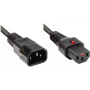 GoodConnections Alcasa C14/C13 maitinimo prailginimo kabelis 1m juodas 10A 250V 1600-IEC10