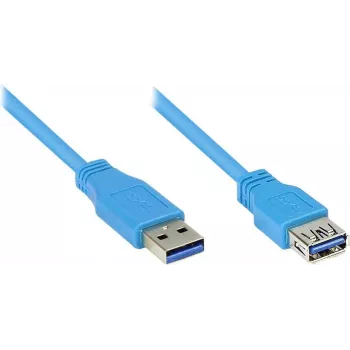 GoodConnections USB 3.0 prailginimo kabelis A male į A female, mėlynas, 1 m (2711-B01)