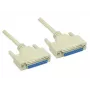GoodConnections Null Modem kabelis, DB25 moteriškas į DB25 moterišką, 3m, nikeliuotas, dvigubai ekranuotas, juodas 4030-3