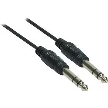 Good Connections 6,3 mm Jack – 6,3 mm Jack audio kabelis, 1,5 m, nikeliuoti, juodas 1963-015