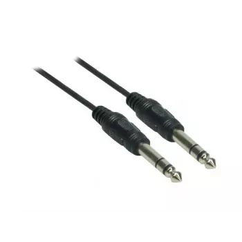 Good Connections 6,3 mm Jack – 6,3 mm Jack audio kabelis, 1,5 m, nikeliuoti, juodas 1963-015