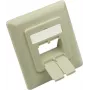 GoodConnections centrinė plokštė 50x50mm su rėmeliu 80x80mm tinklo lizdams, perlamutrinė balta RAL1013 (GC-N0154)