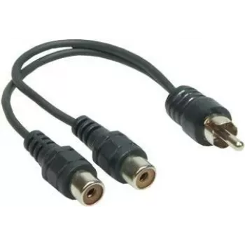 Good Connections 5901-KA garso adapterio kabelis, 1x RCA vyriškas į 2x RCA moteriškus, 0,2 m, juodas