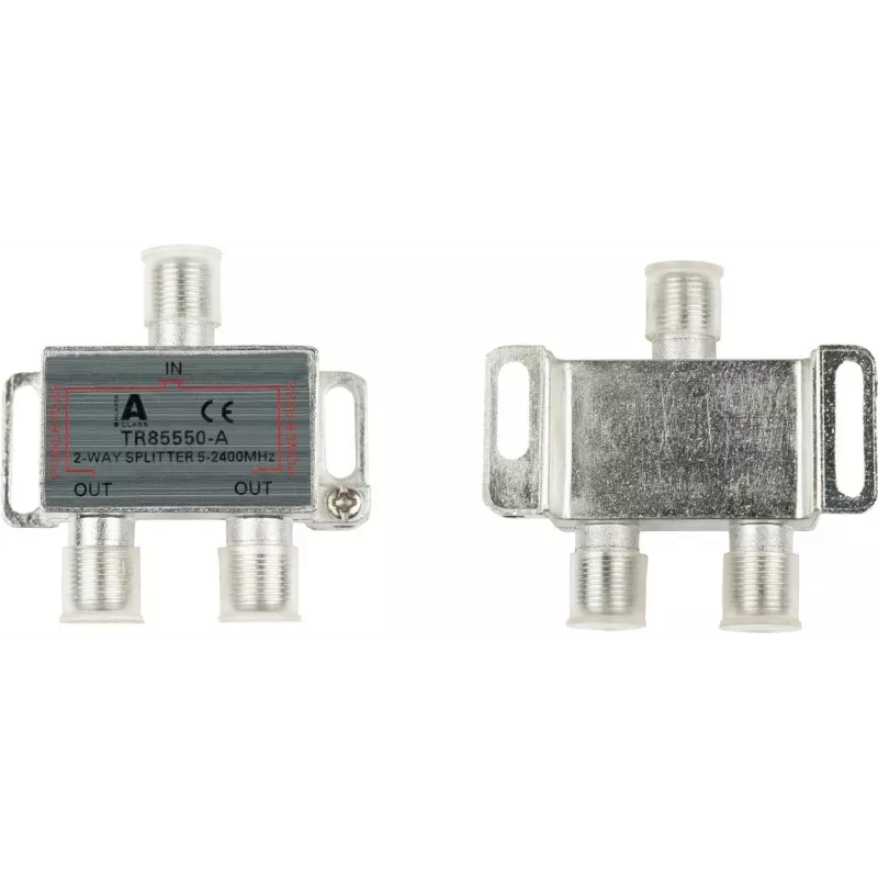GoodConnections SAT magistralinis skirstytuvas su F jungtimis, 2 krypčių, 5-2250 MHz