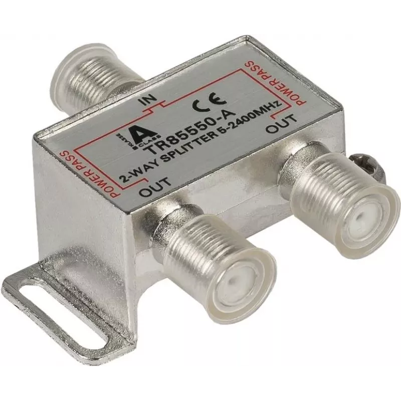 GoodConnections SAT magistralinis skirstytuvas su F jungtimis, 2 krypčių, 5-2250 MHz