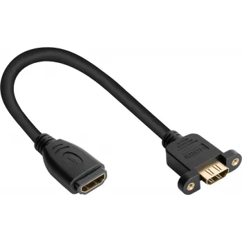Good Connections HDMI montavimo kabelis, HDMI Type A female į panelinį female, 0,3 m, juodas HDMI-AD23