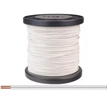 Donau Elektronik 218-55-100 lankstusis laidas 2 x 0,14 mm² baltas 100 m