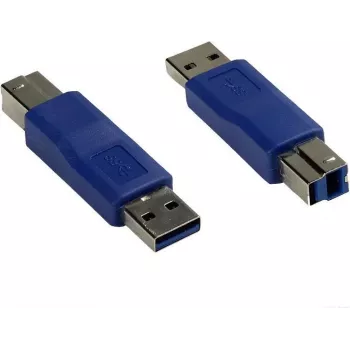 GoodConnections Alcasa USB-AD34 USB-A į USB-B adapterio kabelis, 0,15 m, mėlynas, USB 2.0, 480 Mbps, dvigubai ekranuotas