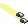 GoodConnections SATA 6 Gb/s kabelis su metaliniais fiksatoriais, 0,50 m, geltonas 5047-A05Y