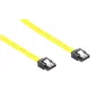 GoodConnections SATA 6 Gb/s kabelis su metaliniais fiksatoriais, 0,50 m, geltonas 5047-A05Y