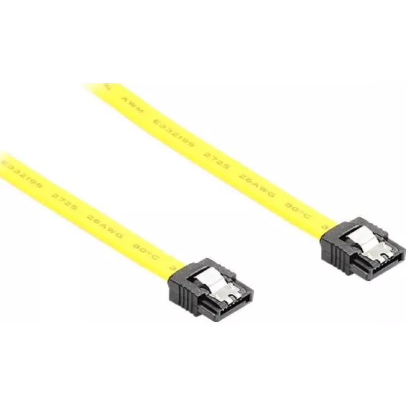 GoodConnections SATA 6 Gb/s kabelis su metaliniais fiksatoriais, 0,50 m, geltonas 5047-A05Y