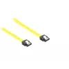 GoodConnections SATA 6 Gb/s kabelis su metaliniais fiksatoriais, 0,50 m, geltonas 5047-A05Y