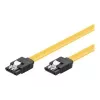 GoodConnections SATA 6 Gb/s kabelis su metaliniais fiksatoriais, 0,50 m, geltonas 5047-A05Y
