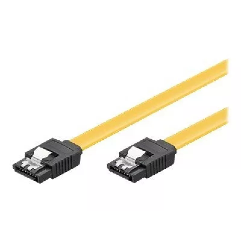 GoodConnections SATA 6 Gb/s kabelis su metaliniais fiksatoriais, 0,50 m, geltonas 5047-A05Y