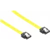 GoodConnections SATA 6 Gb/s kabelis su metaliniu fiksatoriumi, 0,70 m, geltonas 5047-A07Y