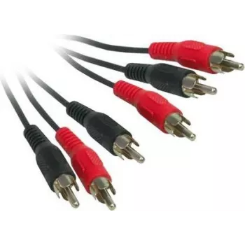 Good Connections AVB-02 3x RCA Male to 3x RCA Male Composite Video + Stereo Audio Cable, 2m, Black