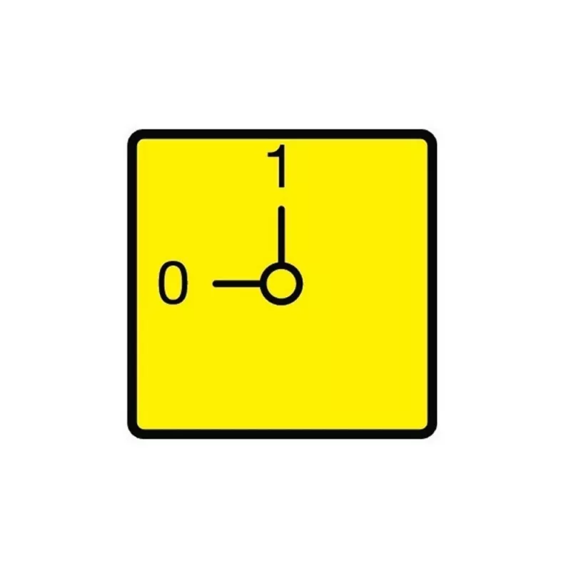 Eaton RMQ-Titan avarinio sustabdymo ženklinimo plokštelė NOT-AUS, geltona, 90x90 mm, plastikinė, priekinio tvirtinimo, 003198