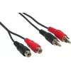 GoodConnections AS-5CV2 5 m RCA garso prailginimo kabelis, 2x RCA male į 2x RCA female, stereo, juodas